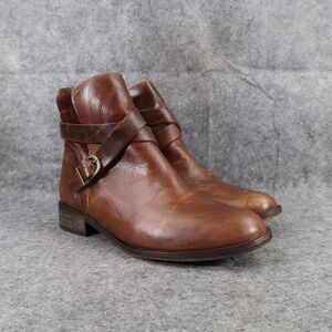 La Scarpa Shoes Womens 38 Boot Fashion Leather Buckle Strap Classic Brown Bootie